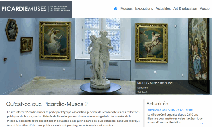 French Picardie museums portal by Pulsar Informatique