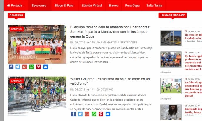 El País Tarija by alvoluksic web & multimedia
