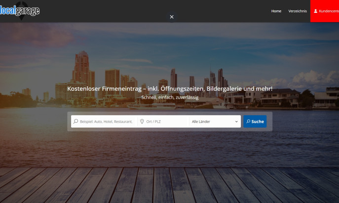 Register your company for free – Fast, simple, reliable by LocalGarage GbR