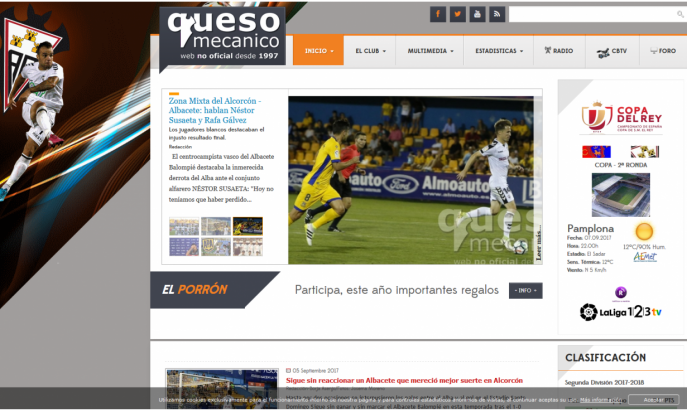 Quesomecanico.com - Albacete Balompié Soccer team Information Portal by Juan Luis Garcia