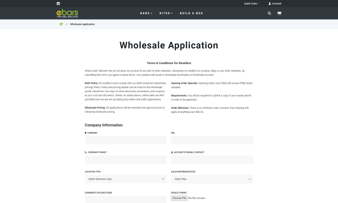eBars - Functional Whole Food by New Line Web Design